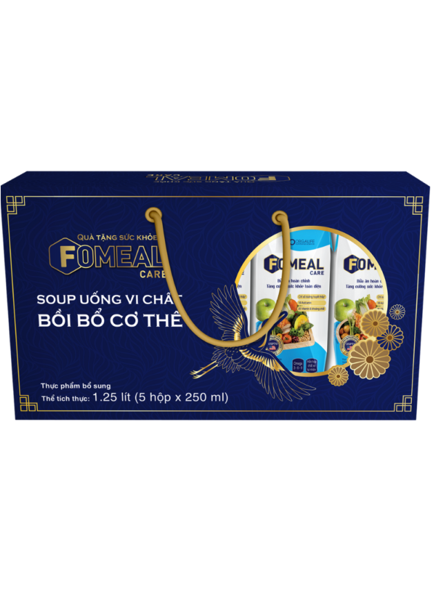 Hộp Quà Tặng 5 Hộp Fomeal Care<br>Soup Uống Vi Chất <br> Dễ Hấp Thu, Bồi Bổ Cơ Thể (Vanilla) <br>250ml