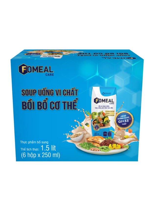 Hộp Quà Tặng 6 hộp Fomeal Care<br><br> Soup Uống Vi Chất <br> Dễ Hấp Thu, Bồi Bổ Cơ Thể (Vanilla) <br>250ml