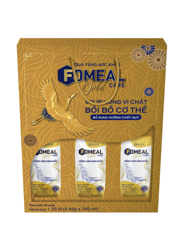 Hộp quà Fomeal Care Gold<br>Soup uống Hồng Sâm Hàn Quốc